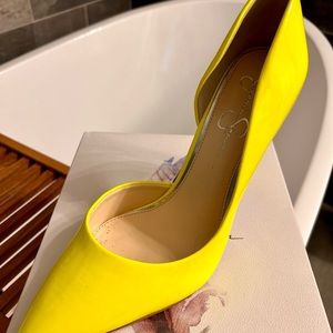 Jessica Simpson fluorescent stilettos